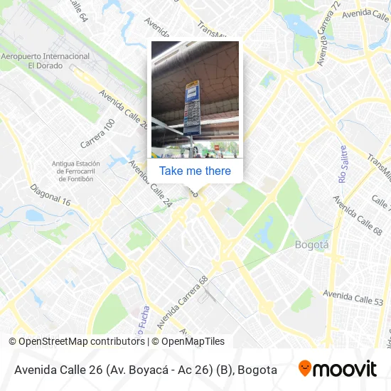 Mapa de Avenida Calle 26 (Av. Boyacá - Ac 26) (B)