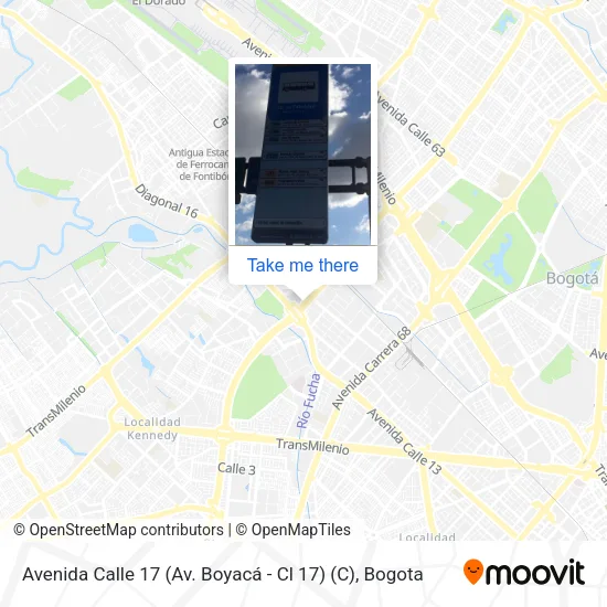 Mapa de Avenida Calle 17 (Av. Boyacá - Cl 17) (C)