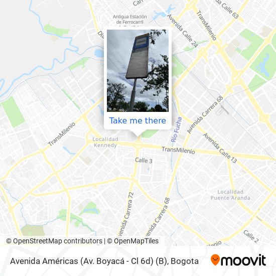 Mapa de Avenida Américas (Av. Boyacá - Cl 6d) (B)