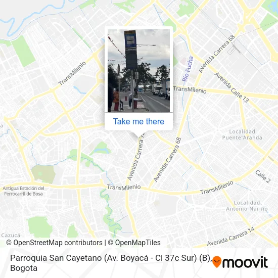 Mapa de Parroquia San Cayetano (Av. Boyacá - Cl 37c Sur) (B)