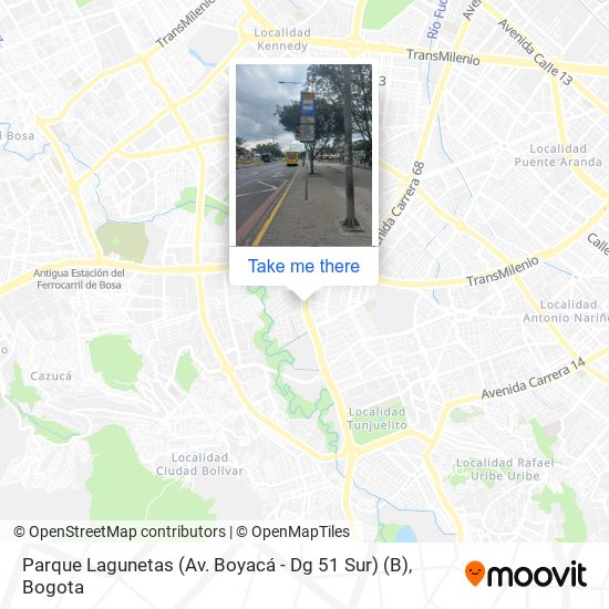 Mapa de Parque Lagunetas (Av. Boyacá - Dg 51 Sur) (B)