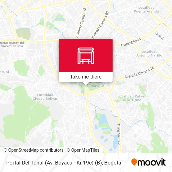 Mapa de Portal Del Tunal (Av. Boyacá - Kr 19c) (B)