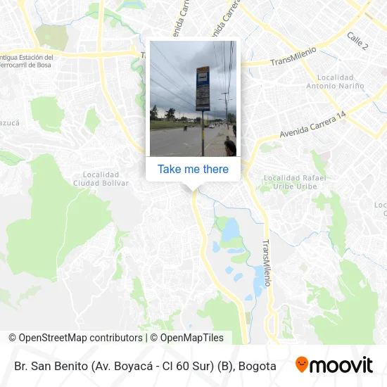 Mapa de Br. San Benito (Av. Boyacá - Cl 60 Sur) (B)