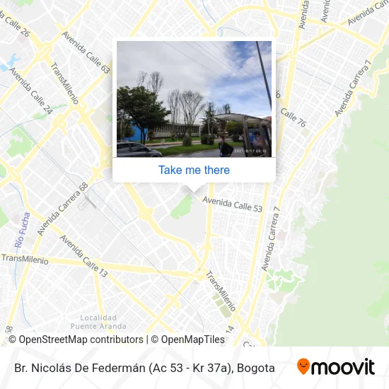 Mapa de Br. Nicolás De Federmán (Ac 53 - Kr 37a)