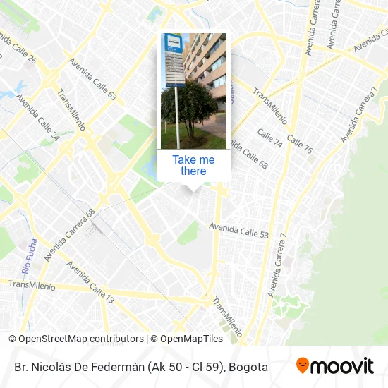 Mapa de Br. Nicolás De Federmán (Ak 50 - Cl 59)