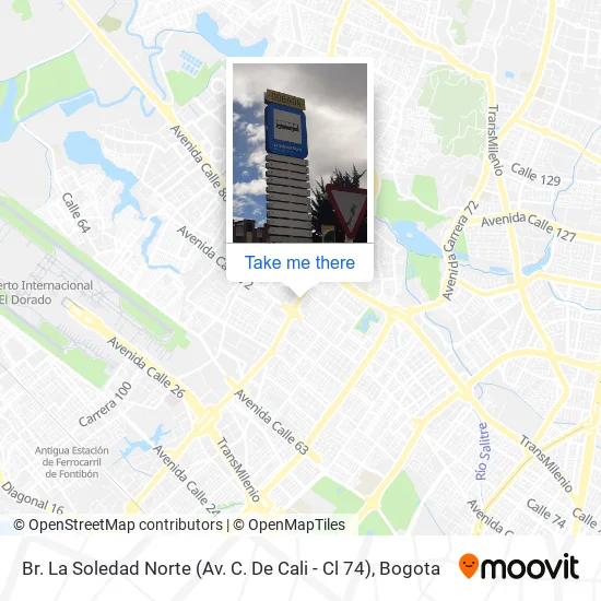 Mapa de Br. La Soledad Norte (Av. C. De Cali - Cl 74)