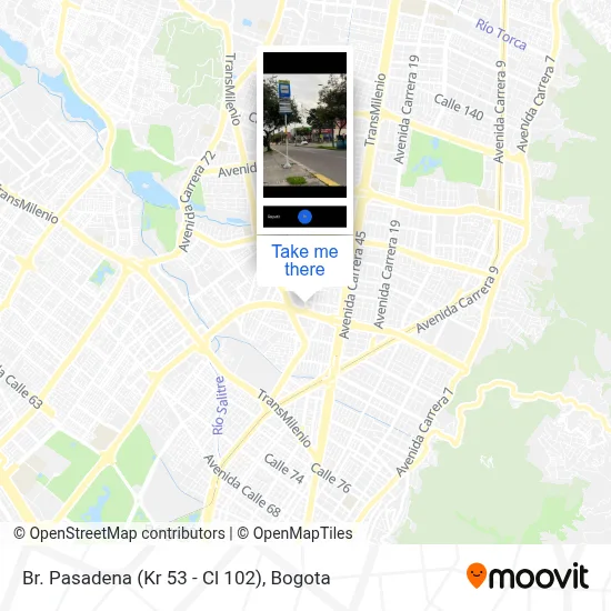 Br. Pasadena (Kr 53 - Cl 102) map