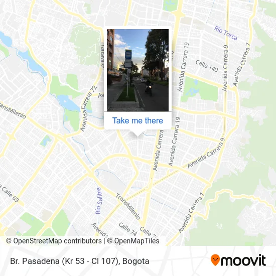 Br. Pasadena (Kr 53 - Cl 107) map