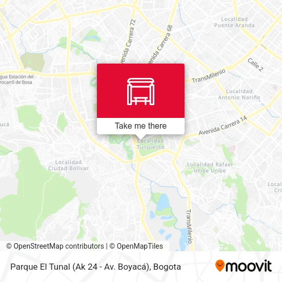 Mapa de Parque El Tunal (Ak 24 - Av. Boyacá)