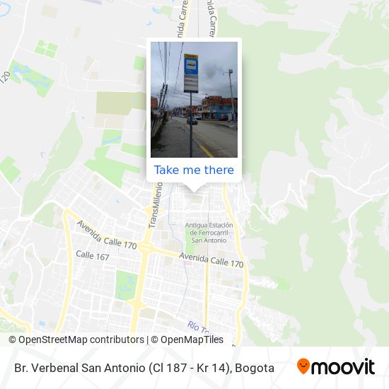 Mapa de Br. Verbenal San Antonio (Cl 187 - Kr 14)