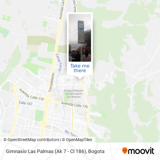 Gimnasio Las Palmas (Ak 7 - Cl 186) map