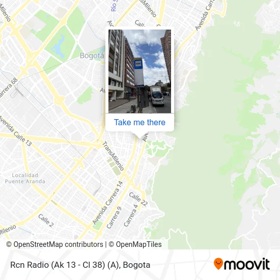 Rcn Radio (Ak 13 - Cl 38) (A) map