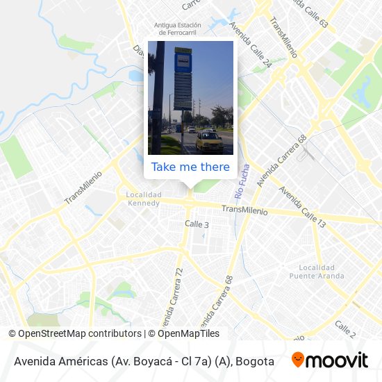 Avenida Américas (Av. Boyacá - Cl 7a) (A) map