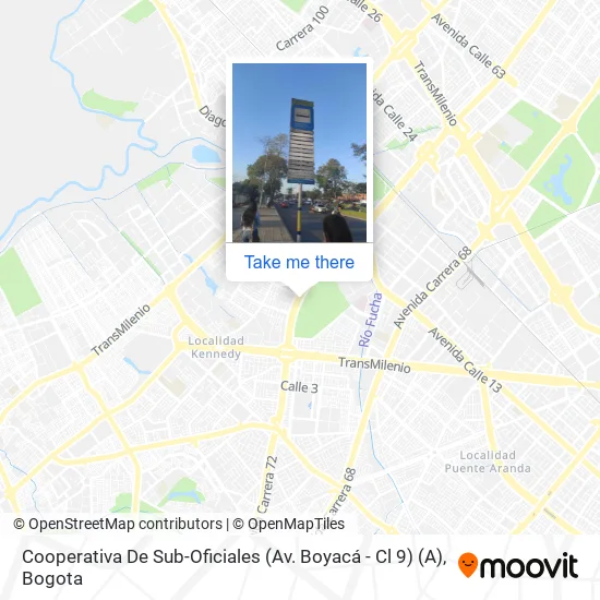Mapa de Cooperativa De Sub-Oficiales (Av. Boyacá - Cl 9) (A)