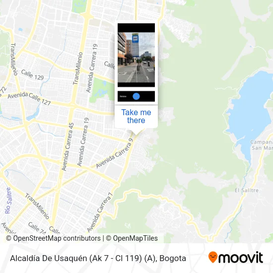 Mapa de Alcaldía De Usaquén (Ak 7 - Cl 119) (A)