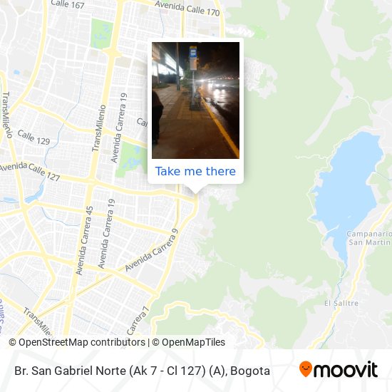 Br. San Gabriel Norte (Ak 7 - Cl 127) (A) map
