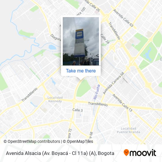 Avenida Alsacia (Av. Boyacá - Cl 11a) (A) map
