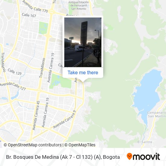 Br. Bosques De Medina (Ak 7 - Cl 132) (A) map