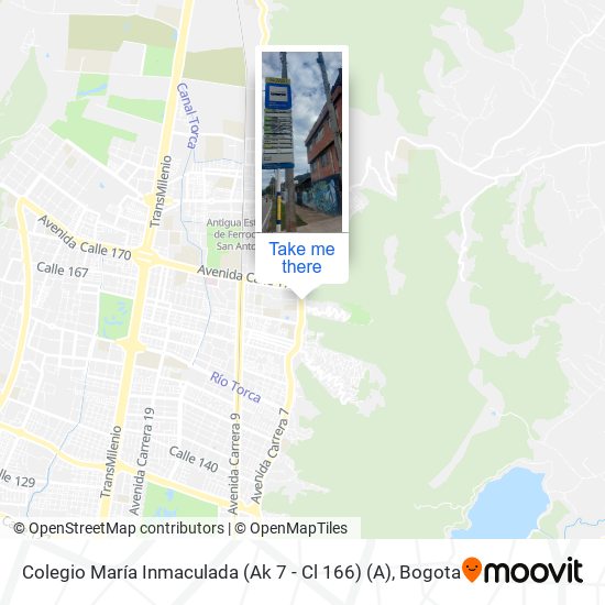 Mapa de Colegio María Inmaculada (Ak 7 - Cl 166) (A)