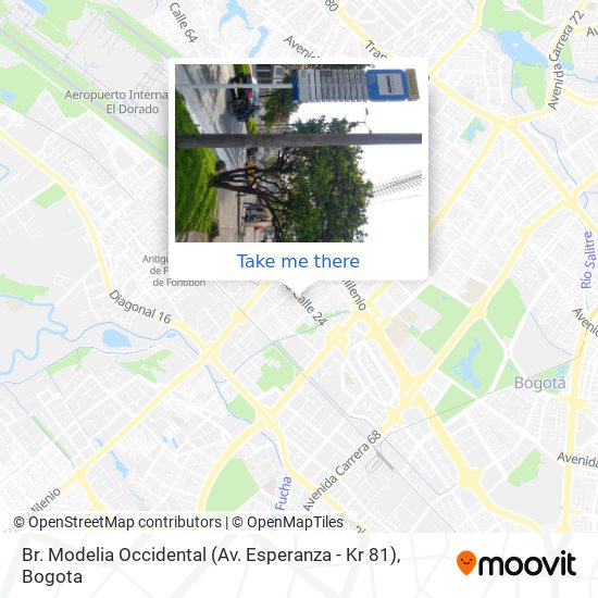 Br. Modelia Occidental (Av. Esperanza - Kr 81) map