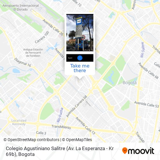 Mapa de Colegio Agustiniano Salitre (Av. La Esperanza - Kr 69b)