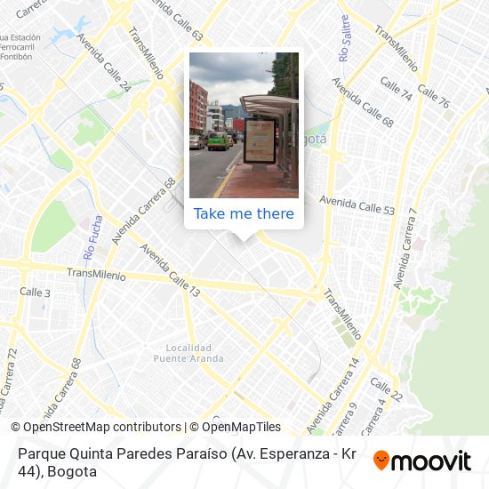 Mapa de Parque Quinta Paredes Paraíso (Av. Esperanza - Kr 44)