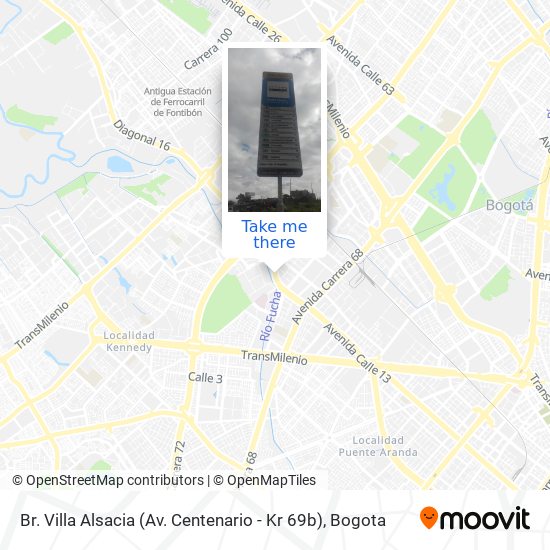 Mapa de Br. Villa Alsacia (Av. Centenario - Kr 69b)