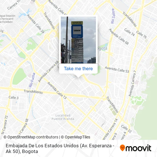 Mapa de Embajada De Los Estados Unidos (Av. Esperanza - Ak 50)