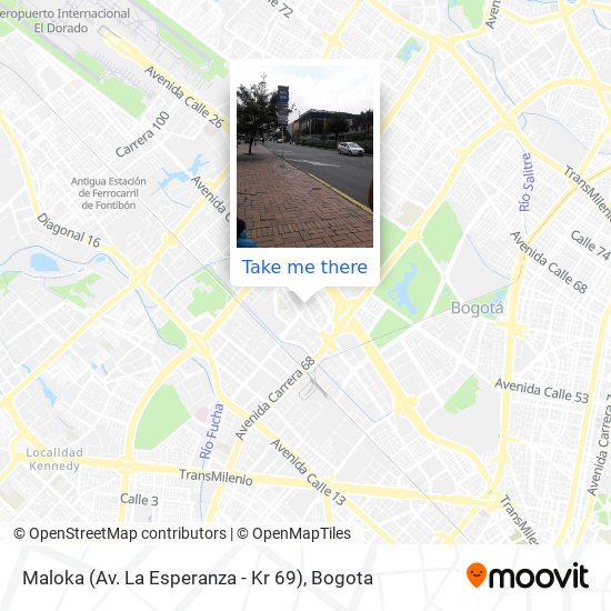 Mapa de Maloka (Av. La Esperanza - Kr 69)