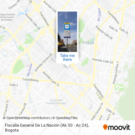 Mapa de Fiscalía General De La Nación (Ak 50 - Ac 24)