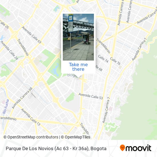 Mapa de Parque De Los Novios (Ac 63 - Kr 36a)