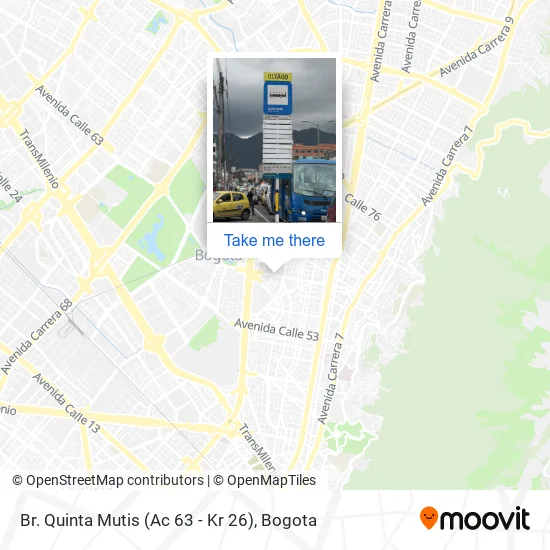Br. Quinta Mutis (Ac 63 - Kr 26) map