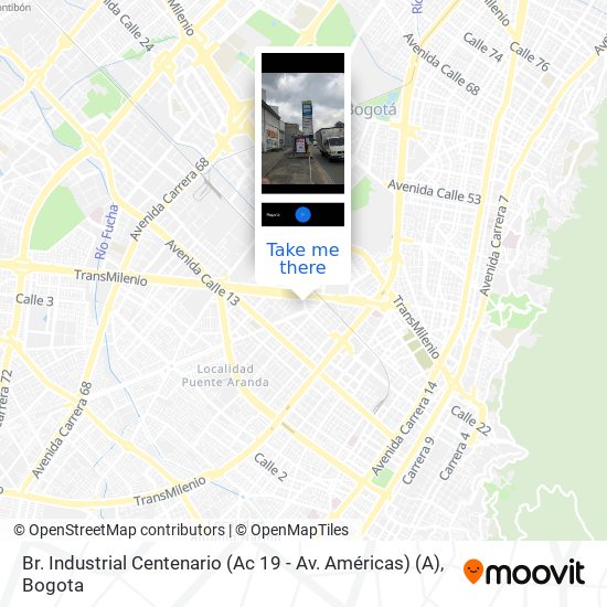 Br. Industrial Centenario (Ac 19 - Av. Américas) (A) map