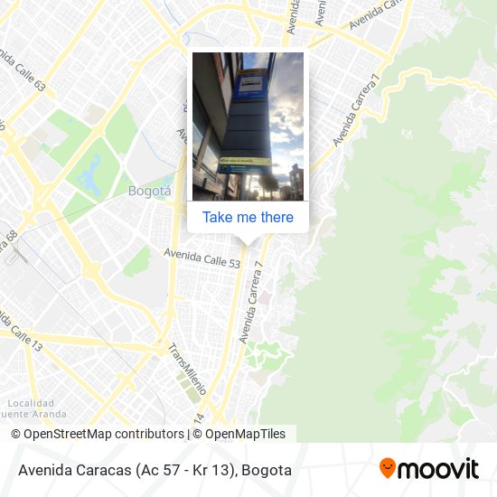 Avenida Caracas (Ac 57 - Kr 13) map