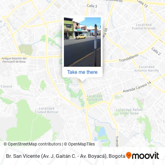 Mapa de Br. San Vicente (Av. J. Gaitán C. - Av. Boyacá)