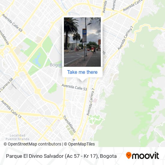 Mapa de Parque El Divino Salvador (Ac 57 - Kr 17)