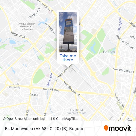 Mapa de Br. Montevideo (Ak 68 - Cl 20) (B)