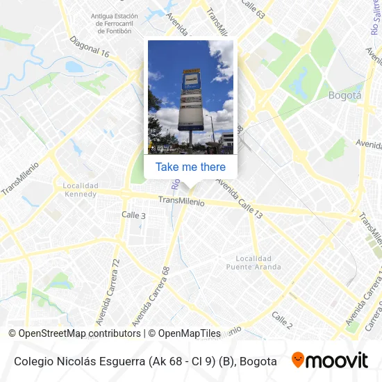 Mapa de Colegio Nicolás Esguerra (Ak 68 - Cl 9) (B)
