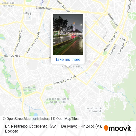 Br. Restrepo Occidental (Av. 1 De Mayo - Kr 24b) (A) map