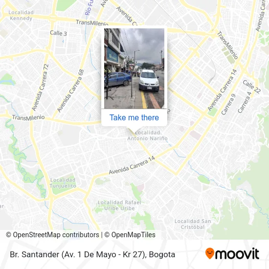 Mapa de Br. Santander (Av. 1 De Mayo - Kr 27)