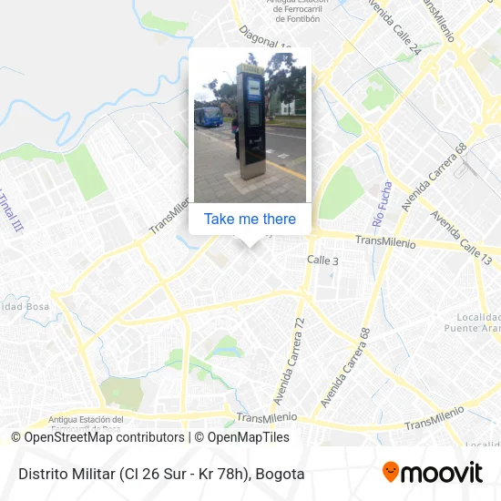 Mapa de Distrito Militar (Cl 26 Sur - Kr 78h)