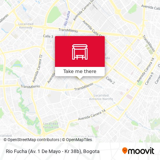 Mapa de Río Fucha (Av. 1 De Mayo - Kr 38b)