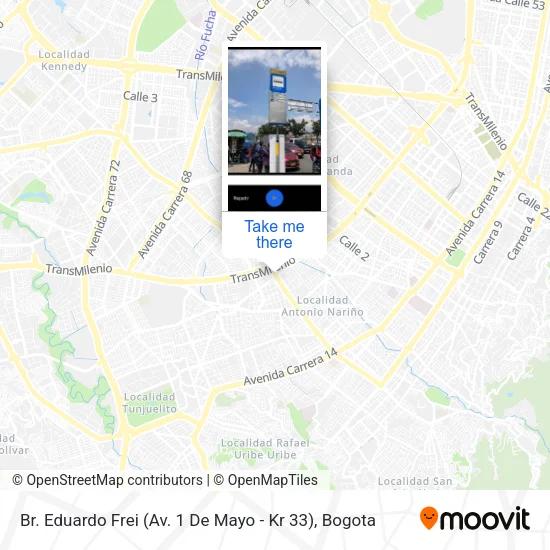 Br. Eduardo Frei (Av. 1 De Mayo - Kr 33) map