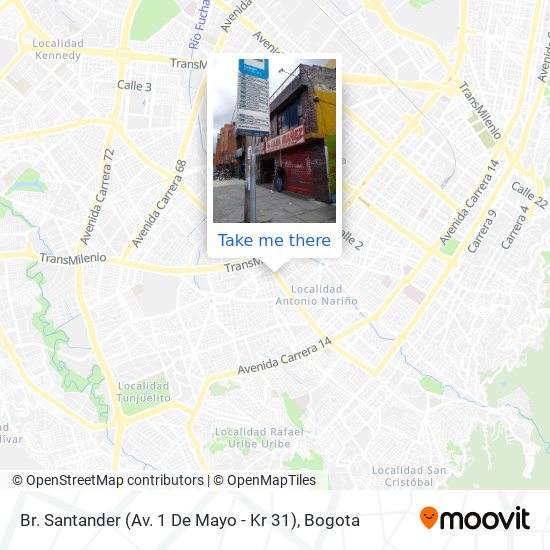 Mapa de Br. Santander (Av. 1 De Mayo - Kr 31)