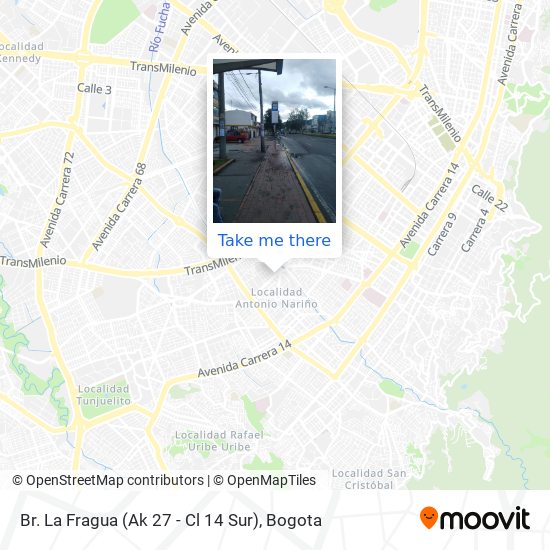 Mapa de Br. La Fragua (Ak 27 - Cl 14 Sur)