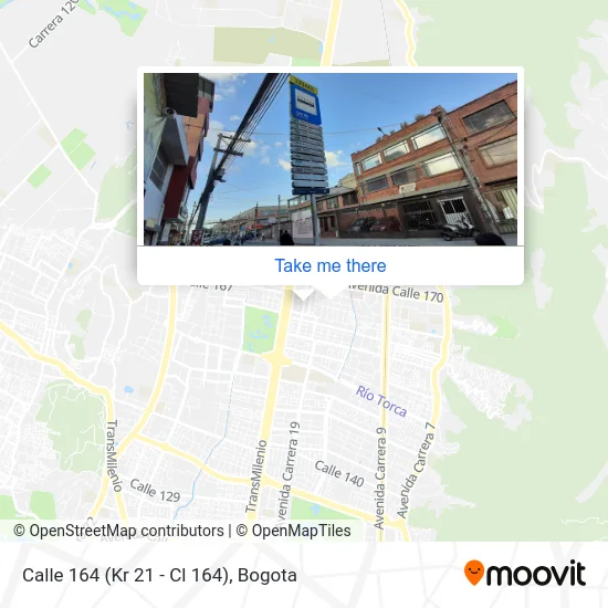 Calle 164 (Kr 21 - Cl 164) map