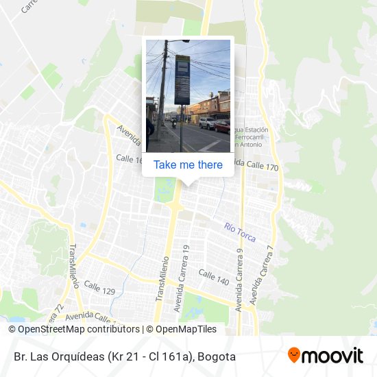 Mapa de Br. Las Orquídeas (Kr 21 - Cl 161a)