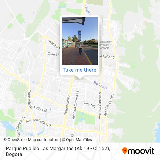 Parque Público Las Margaritas (Ak 19 - Cl 152) map