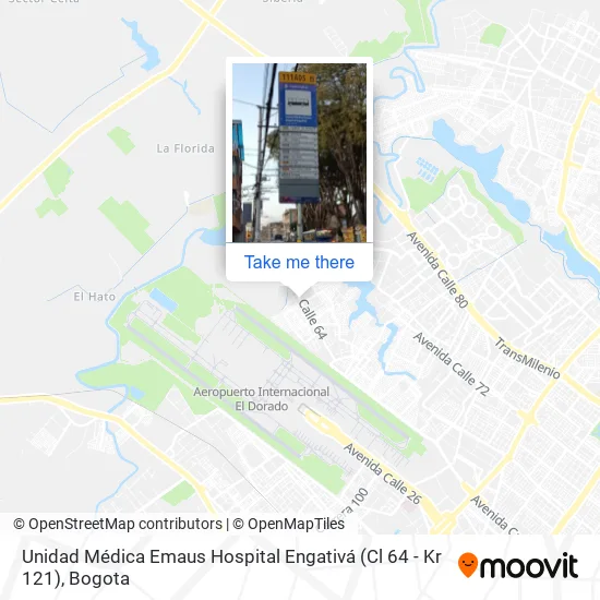 Mapa de Unidad Médica Emaus Hospital Engativá (Cl 64 - Kr 121)