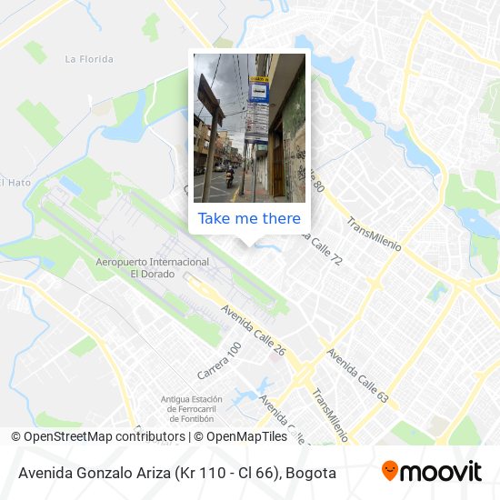 Mapa de Avenida Gonzalo Ariza (Kr 110 - Cl 66)
